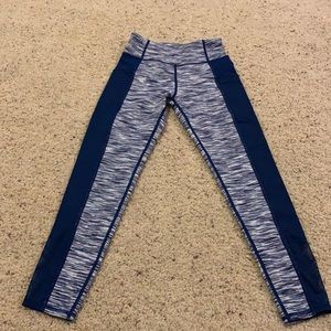 Dark/light Blue and pink designed leggings